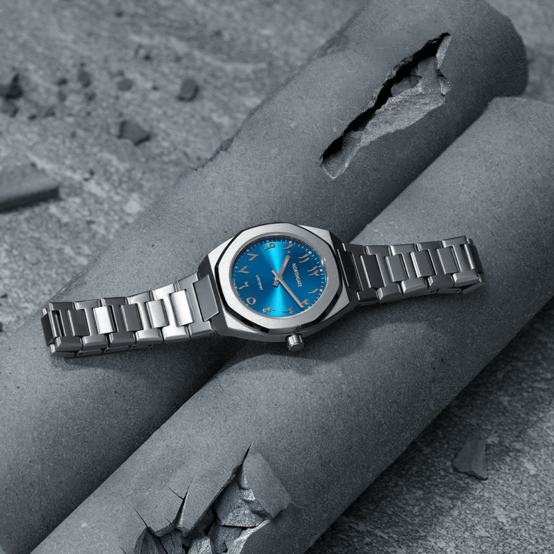 Pacific Blue With Arabic Number- Size 34mm