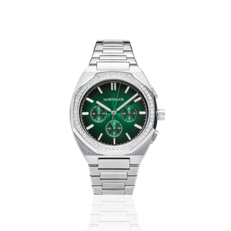 Chronograph Emerald Green diamond silver size 40mm - Image 2