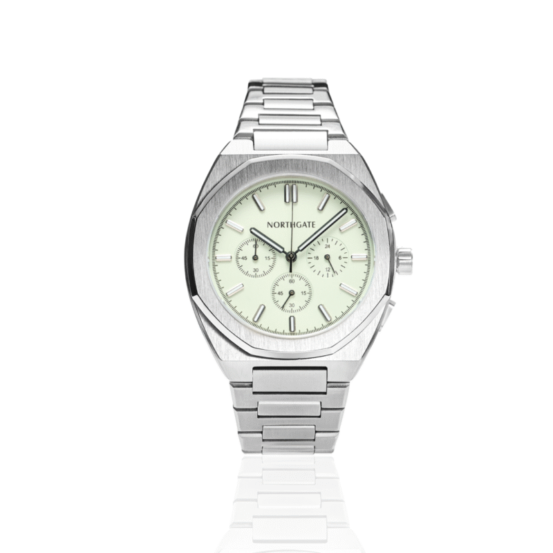 Chronograph Light Green Silver size 40mm - Image 2
